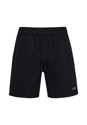 Zwarte sportshorts gemaakt van een katoenmix, met een elastische tailleband met koord en een klein logo aan de onderkant voor.