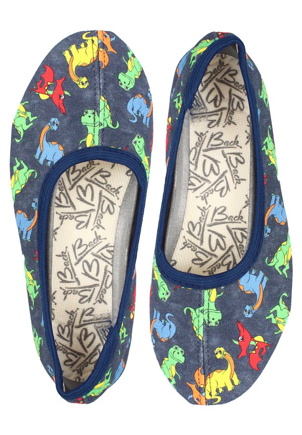 GYMNASTIK DINOS - Hausschuh - blau