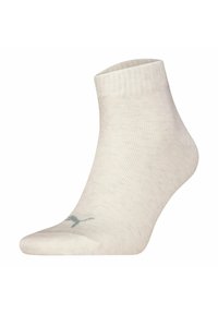 Puma UNISEX QUARTER 12ER PACK LOGO - Calcetines - weiß oatmeal