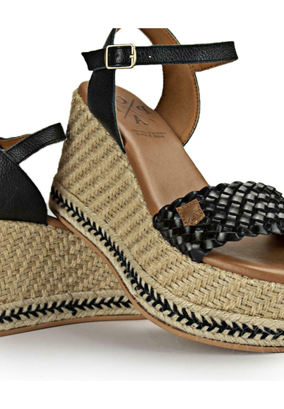POPA Sandalias de cuña - black/negro - Zalando.es