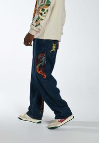 Ed Hardy FLAMER-SNAKE BAGGY  - Vaqueros boyfriend - indigo