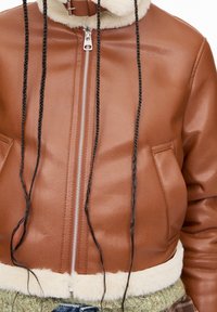 PULL&BEAR Giacca in similpelle - brown