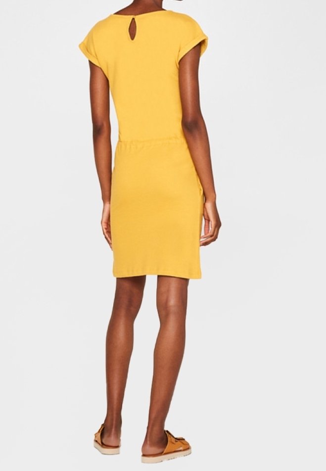 mustard yellow knee length dress Esprit Day - - (Pre-owned) x-fashionColour:Sage