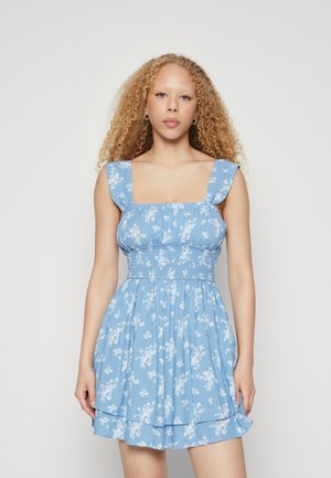 Hollister Co. BARE SAIDIE FRANCHISE SKORT DRESS - Dienas kleita - blue/white
