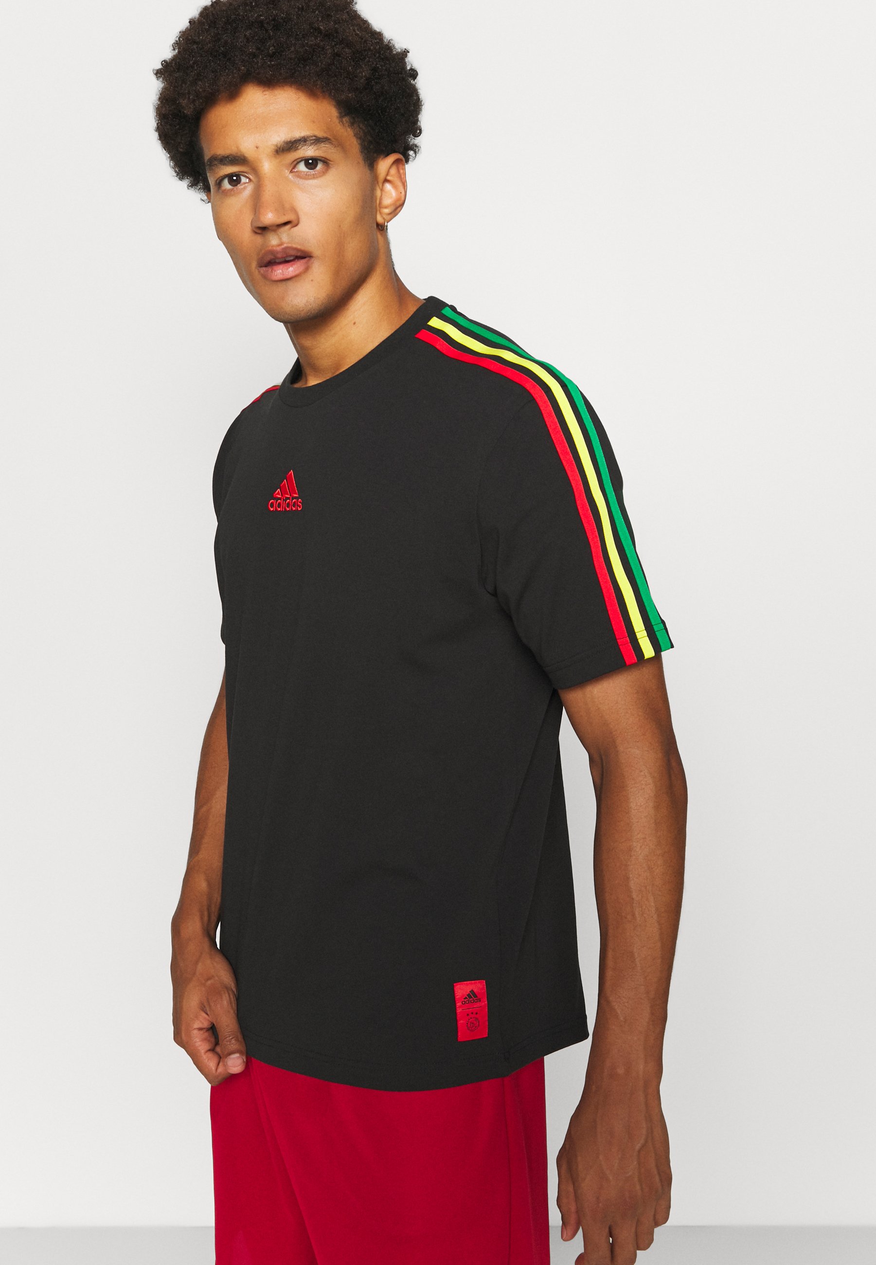 adidas Performance AJAX AMSTERDAM ICON TEE - Club wear - black - Zalando.de