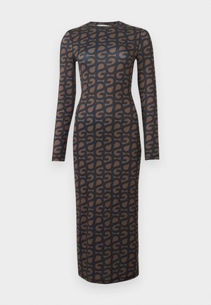 LONG SLEEVE MIDI DRESS - Vestido de malha - multi-coloured