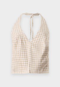 BARE CLEAN FRONT HALTER VEST  - Topper - beige/ off white