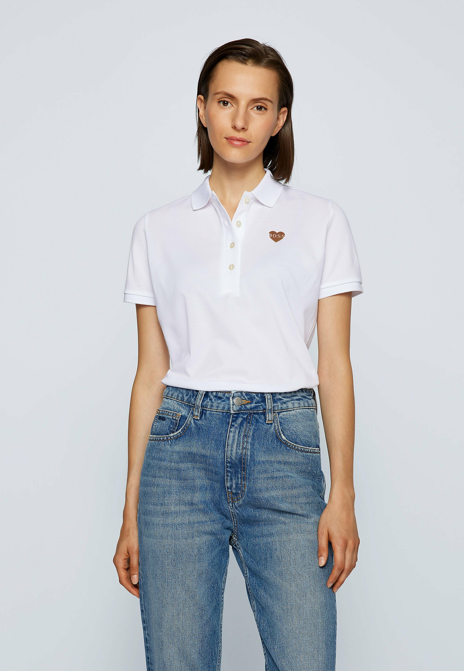 BOSS Poloshirt - white/weiß