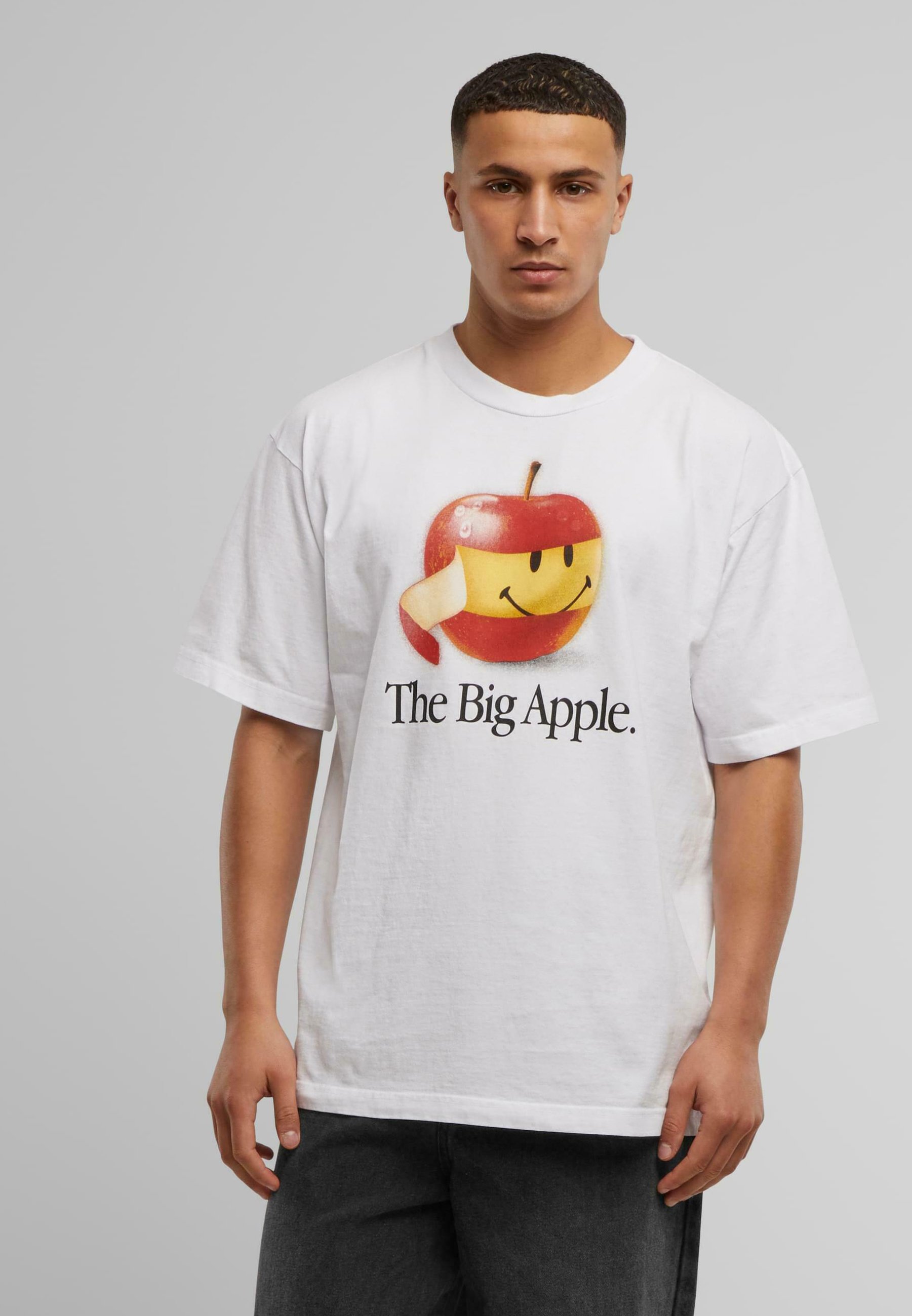 Market SMILEY BIG APPLE - Print T-shirt - white - Zalando.ie