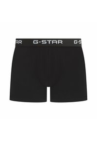 Schwarze Boxer-Briefs aus weichem Stoff, mit enger Passform, dehnbarem Bund mit G-STAR-Logo in Weiß und minimalen Nähten für zusätzlichen Komfort.