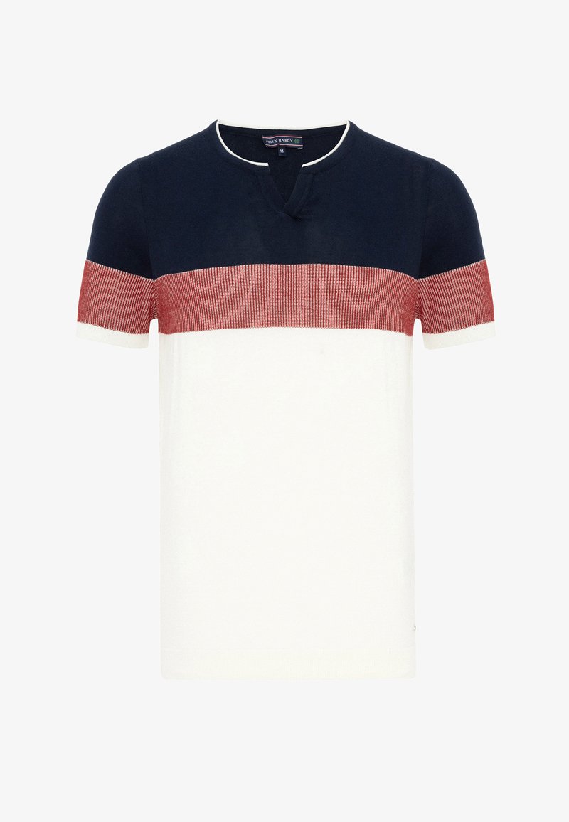 Felix Hardy V NECK - Camiseta estampada - white