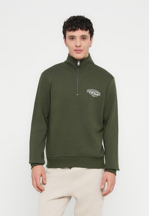 Jack & Jones JJMAKOTO - Sweat zippé - dark green