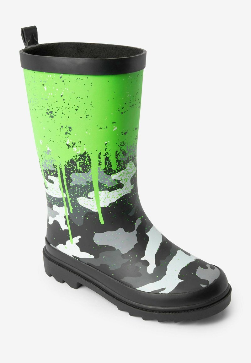Kinder Booties | Next CAMOUFLAGE OLDER Gummistiefel black lime green camouflage/grau - WW57306 Kinder Booties | Next CAMOUFLAGE OLDER Gummistiefel black lime green camouflage/grau - WW57306
