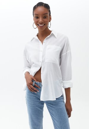 Button-down blouse - white