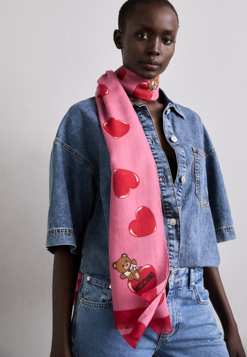 MOSCHINO HEART SCARF - Écharpe - pink