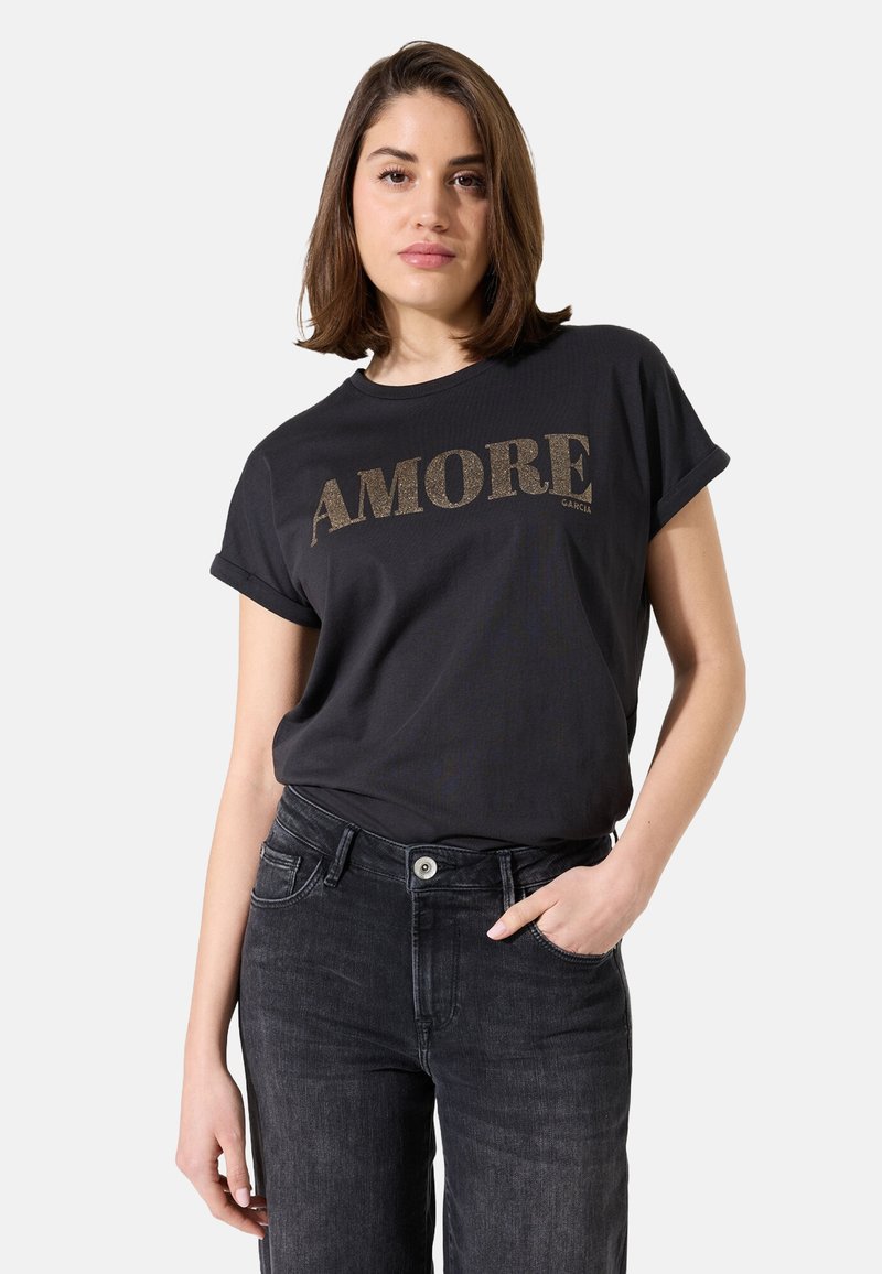 Garcia T-Shirt print - antracite
