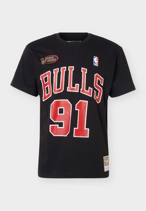Mitchell & Ness, NAME NUMBER TEE CHICAGO BULLS DENNIS RODMAN - Ρούχα για κλαμπ - black