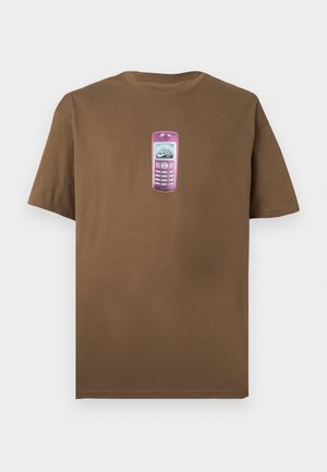 Nike SB, TEE PHONE - T-shirts print - mosswood brown