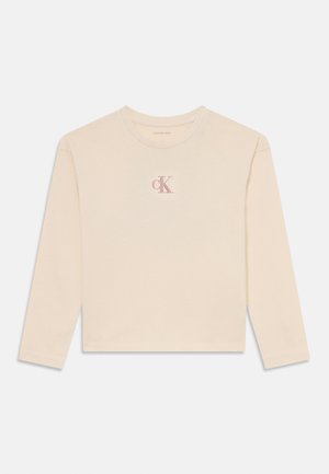 Calvin Klein Jeans BACKPRINT  - Long sleeved top - whitecap gray