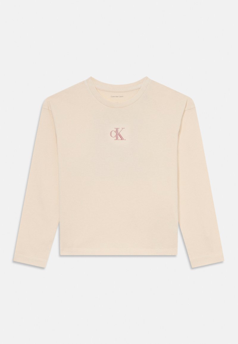 Calvin Klein Jeans BACKPRINT - Pikkade varrukatega topp - whitecap gray