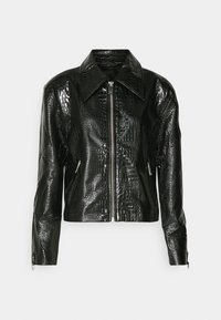 GREGOR CROCO - Imitatieleren jas - meteorite black