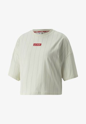 Puma COCA-COLA ALL-OVER-FÜR - T-Shirt print - ivory glow