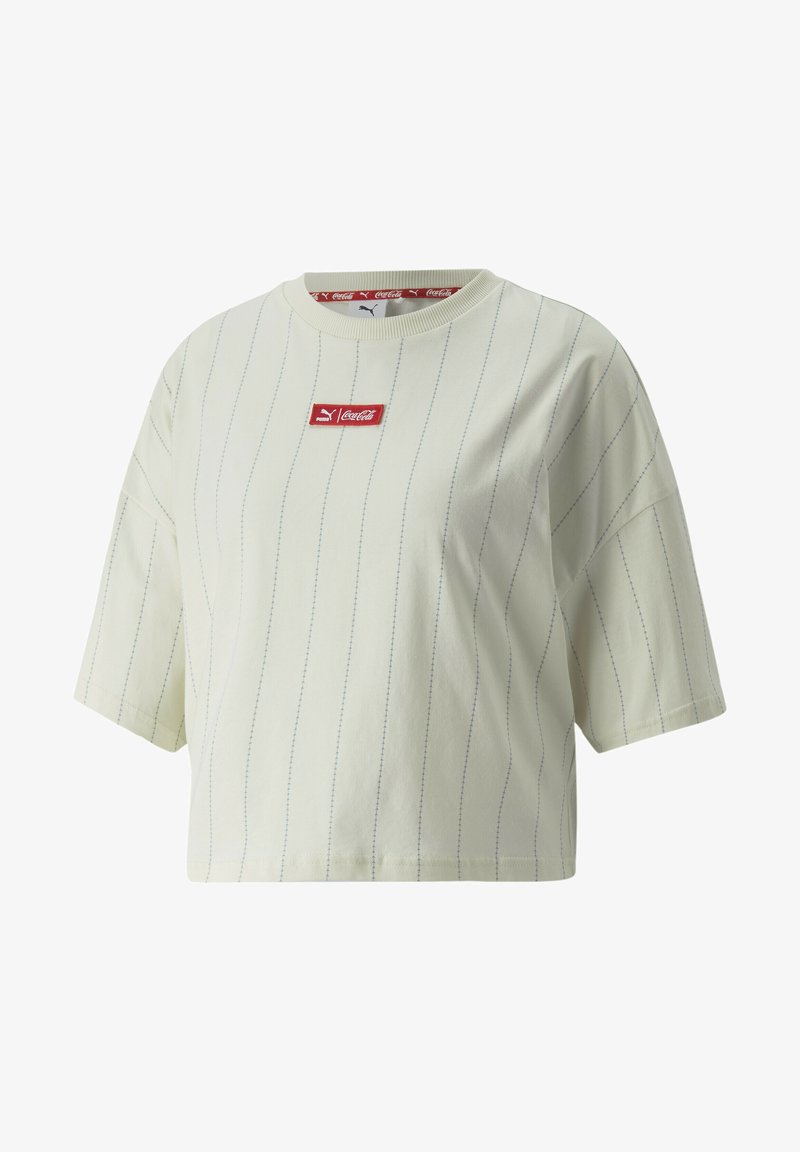 Puma COCA-COLA ALL-OVER-FÜR - T-shirts med print - ivory glow