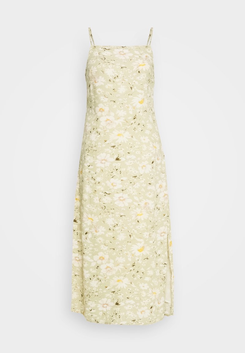 american eagle yellow floral dress Buttercream Midi with Pockets Buttercream Floral Print / Large with tool under American Eagle Outfitters | Dresses