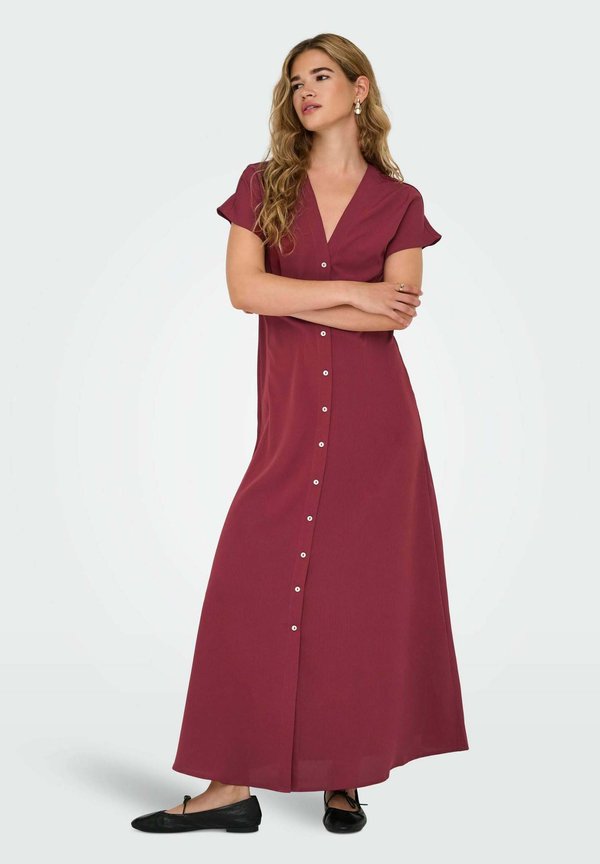 ONLNOVA LANGES - Maxikleid - ruby wine