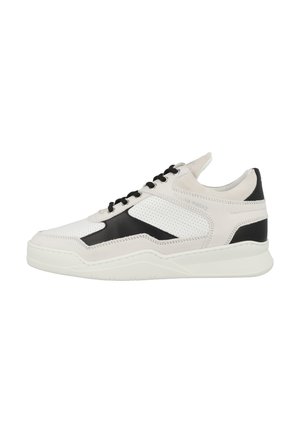 Filling Pieces LOW TOP GHOST PANELED - Baskets basses - white/black