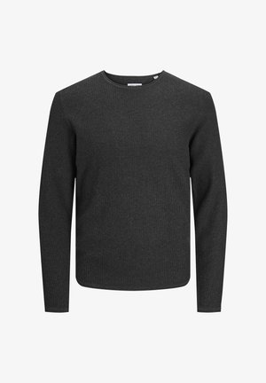 Tumehall pikki varrukatega kampsun, millel on tekstuuriga kootud muster, ümar kaelus ja sirge äärejoon. Pehme materjal, lahe snug fit.