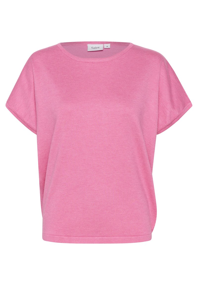 Saint Tropez T-shirt basic donkerroze