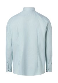 Camicia a maniche lunghe azzurro chiaro con un delicato motivo a quadretti, caratterizzata da colletto, polsini con bottoni e orlo dritto. Tessuto dalla trama liscia.