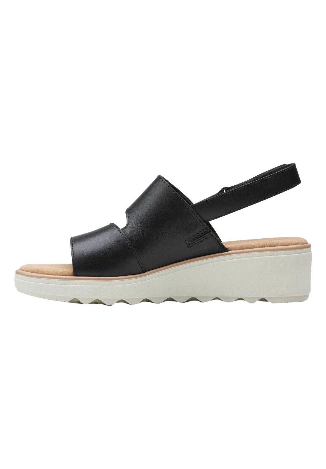 Clarks Sandalias de cuña - black leather/negro - Zalando.es