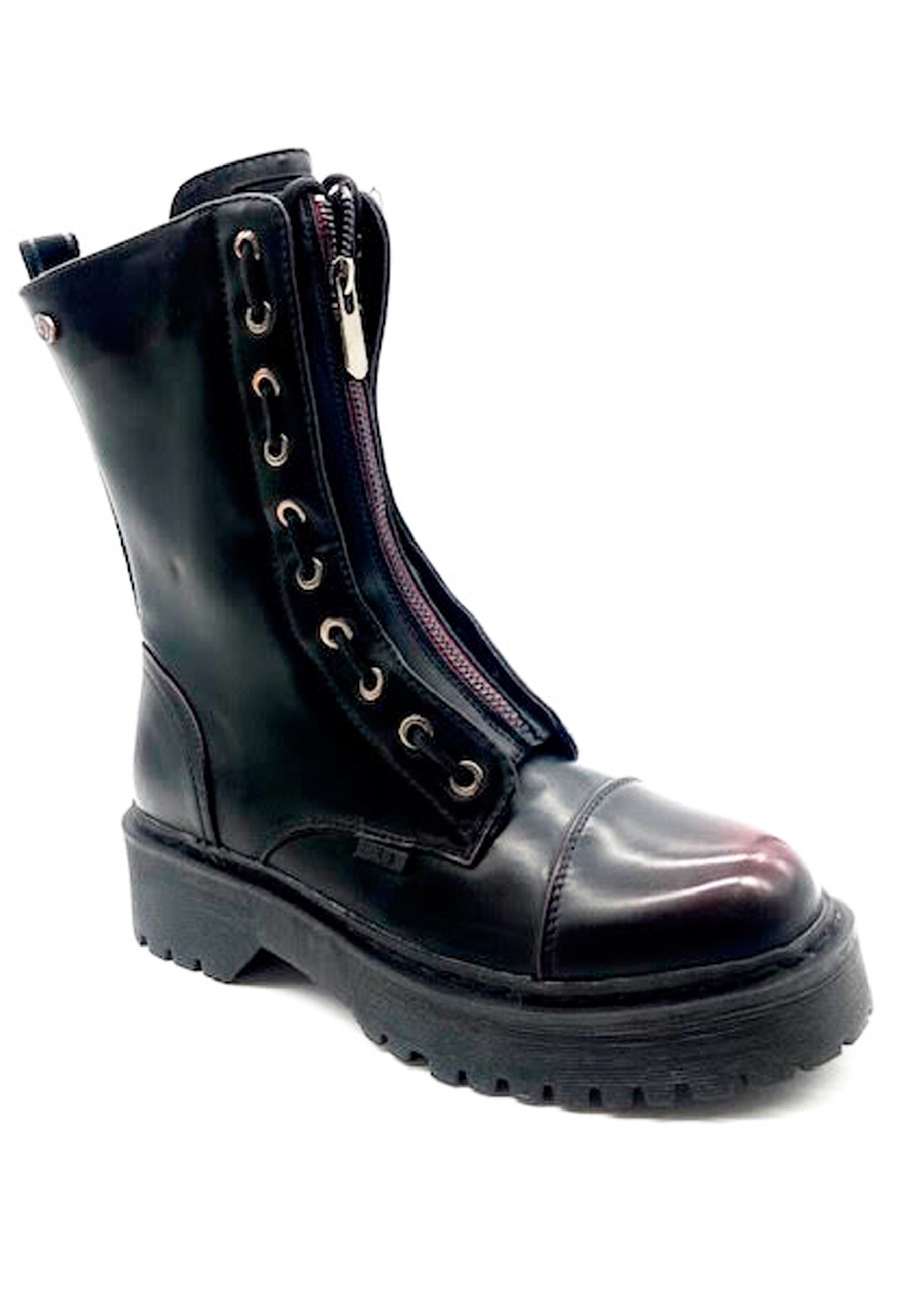 XTI Botas con plataforma - burdeos/negro - Zalando.es