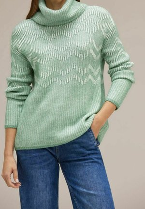 Pullover - mottled dark green