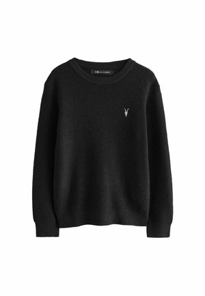 REGULAR FIT - WAFFLE - Pulóver - black