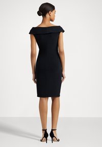 Lauren Ralph Lauren JERSEY OFF THE SHOULDER COCKTAIL DRESS - Trikoomekko - black