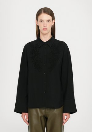 Button-down blouse - black
