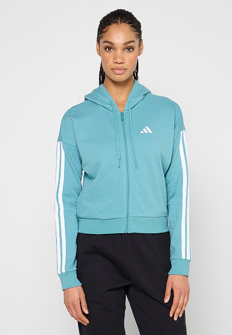 adidas Sportswear Sweater met rits petrol
