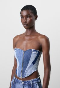 Karl Lagerfeld Jeans ATELIER BUSTIER - Top - patchwork blue