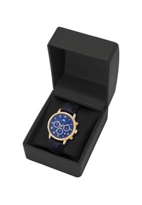Rhodenwald & Söhne Orologio Uomo analogico Movimiento al quarzo con Cinturino in Vero cuoio Nero 10010462