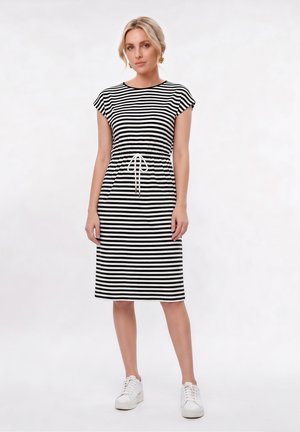 Anna Field Jerseykleid - white/black