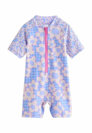 REGULAR FIT - Ujumistrikoo - blue stampy floral