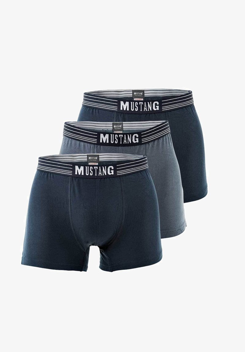 Mustang 3 PACK - Kurze Boxershorts - marine/blau/marine