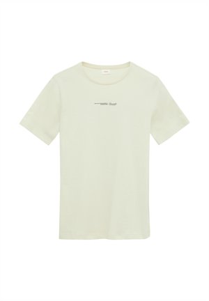 MIT FRONT- UND RÜCKEN - T-shirt print - creme