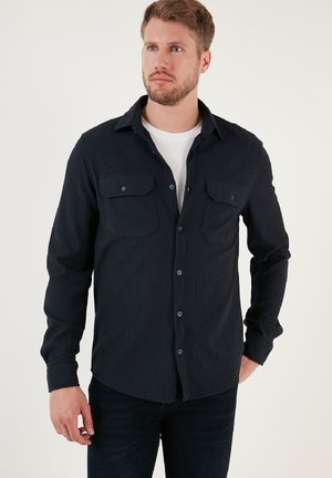 REGULAR FIT - Vapaa-ajan kauluspaita - dark blue