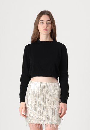 CROP LONG SLEEVE  - Jumper - black