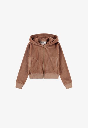 MILLA HOODIE - Bluză de molton cu fermoar - cocoa bean