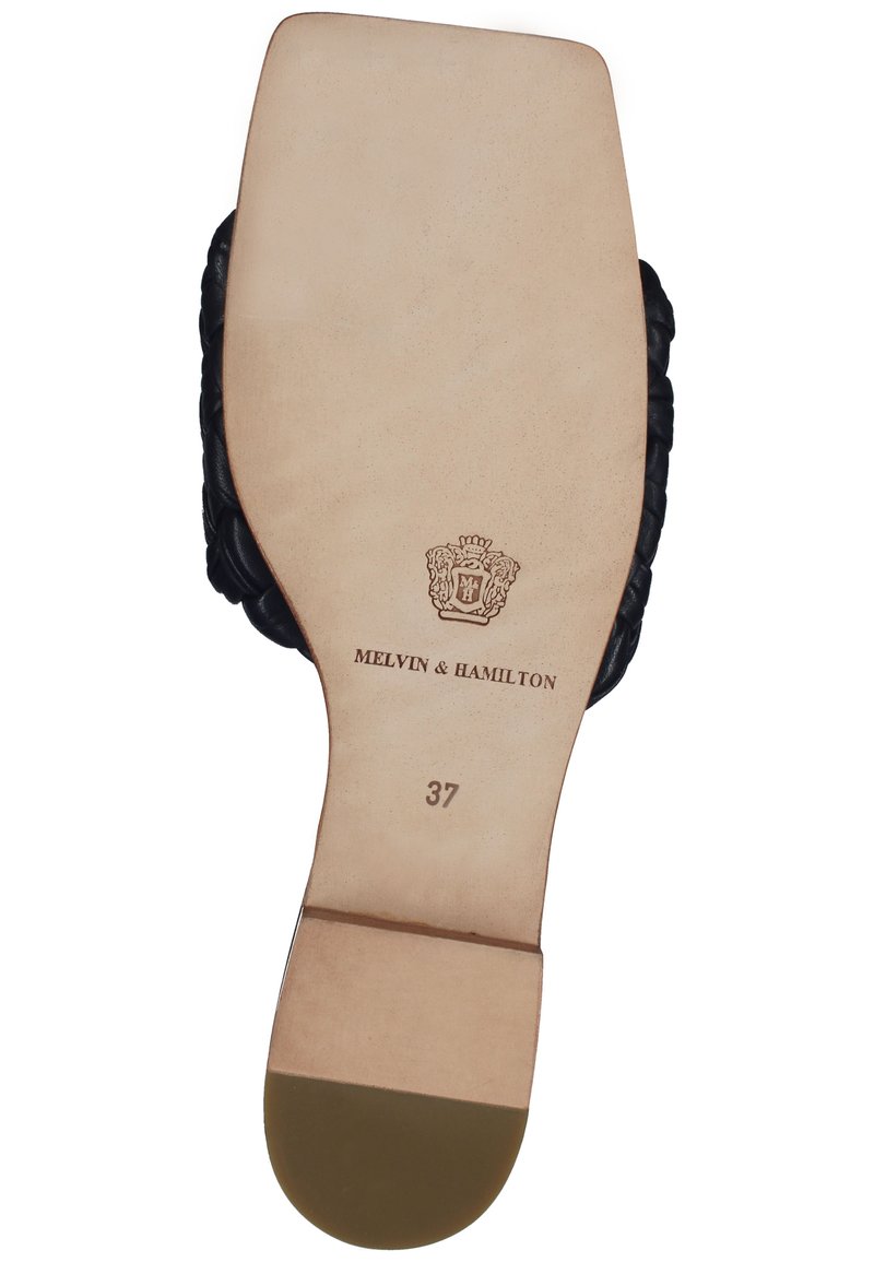 Mules Femme Eglantine 1 Melvin & Hamilton - Cuir - Talon Plat - Bout Carré - Fabriqué En Inde